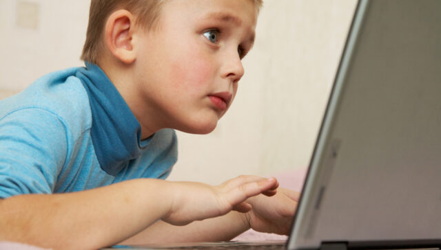 child on internet